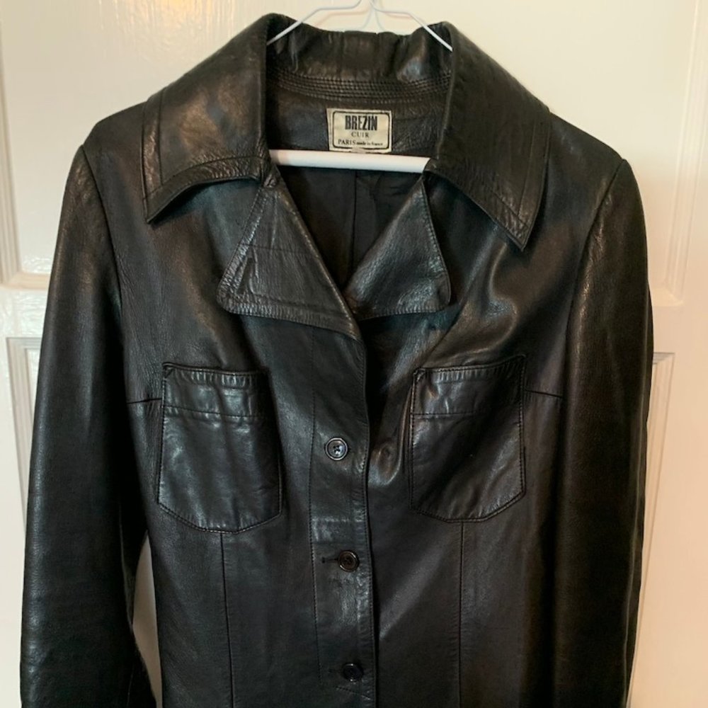 COPY - Black leather jacket VINTAGE